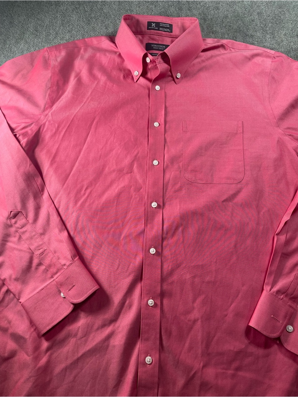 Nordstrom Pink Smart Care Traditional Fit Button Down Shirt